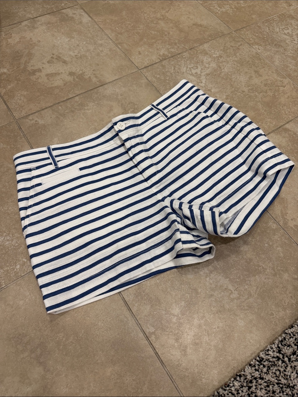 Gap Striped Blue and White Cotton Shorts, Size 4